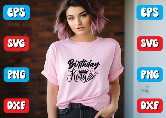 Birthday King Svg Design: A Versatile Graphic for Crafts and Commercial Use