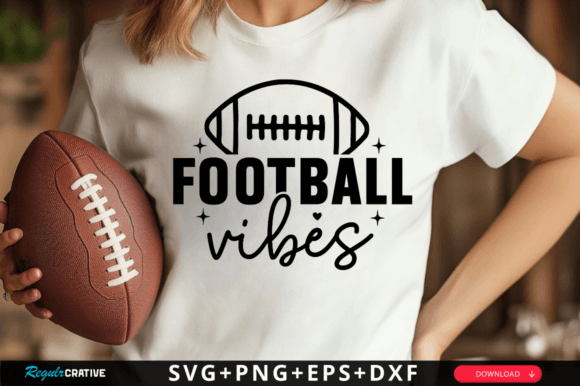 Football Vibes SVG Design: A Versatile Graphic for Crafts and Merch