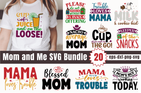 Mom and Me SVG Bundle: A Versatile Graphic Design Asset for Crafters