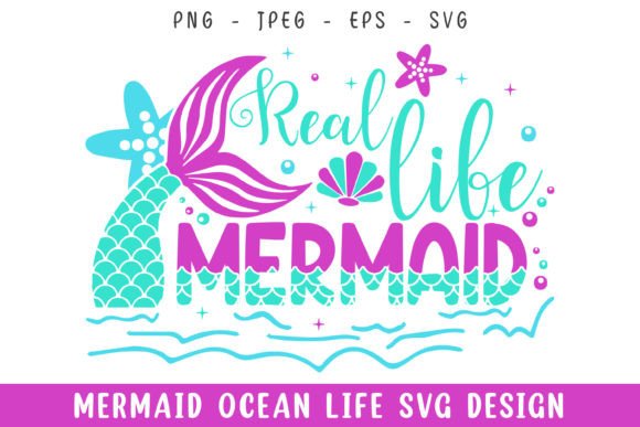 Real Mermaid Ocean Life Design SVG: A Versatile Graphic for Creative Brands