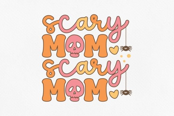 Scary Mom Retro SVG Design: A Graphic for Halloween Crafts