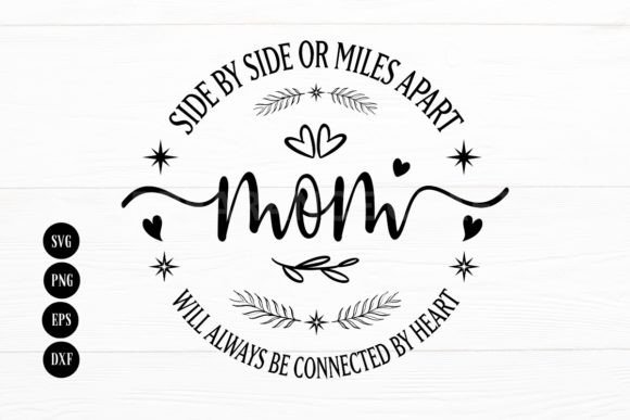 Side by Side or Miles Apart Mom: A Versatile Graphic Design Asset for Content Creators
