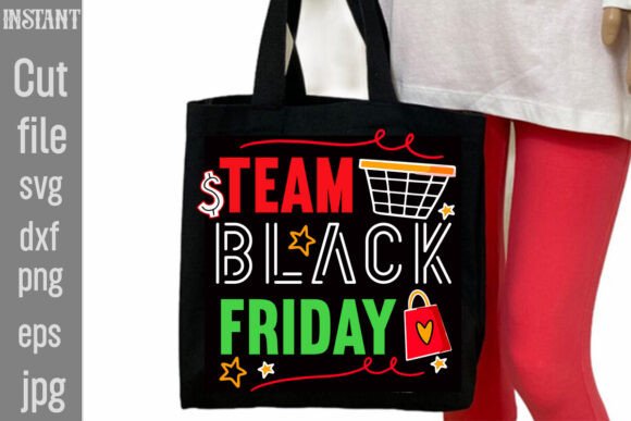 Team Black Friday SVG Cut File: A Bold Graphic Design Asset for Crafts and Local Business Branding