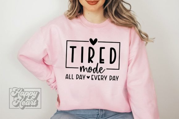 Tired Mode SVG - Mom Life - Sarcastic: A Graphic Design Asset for Crafts and Humor